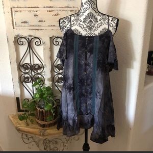 Exist tie dye ruffle sleeve summer dress